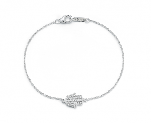 14k Diamond Hamsa Bracelet By PD Collection